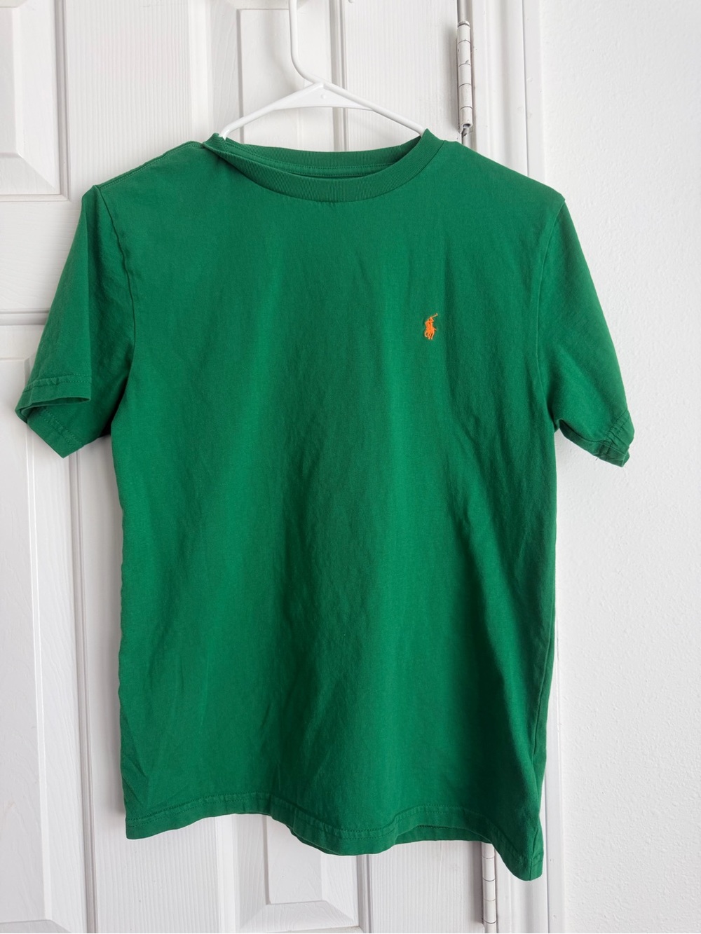 Polo by Ralph Lauren Kelly Green Crewneck Tee with Orange Pony